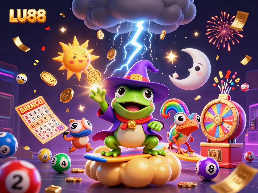 LU88 engages players with captivating gold coin storms and colorful lottery elements.