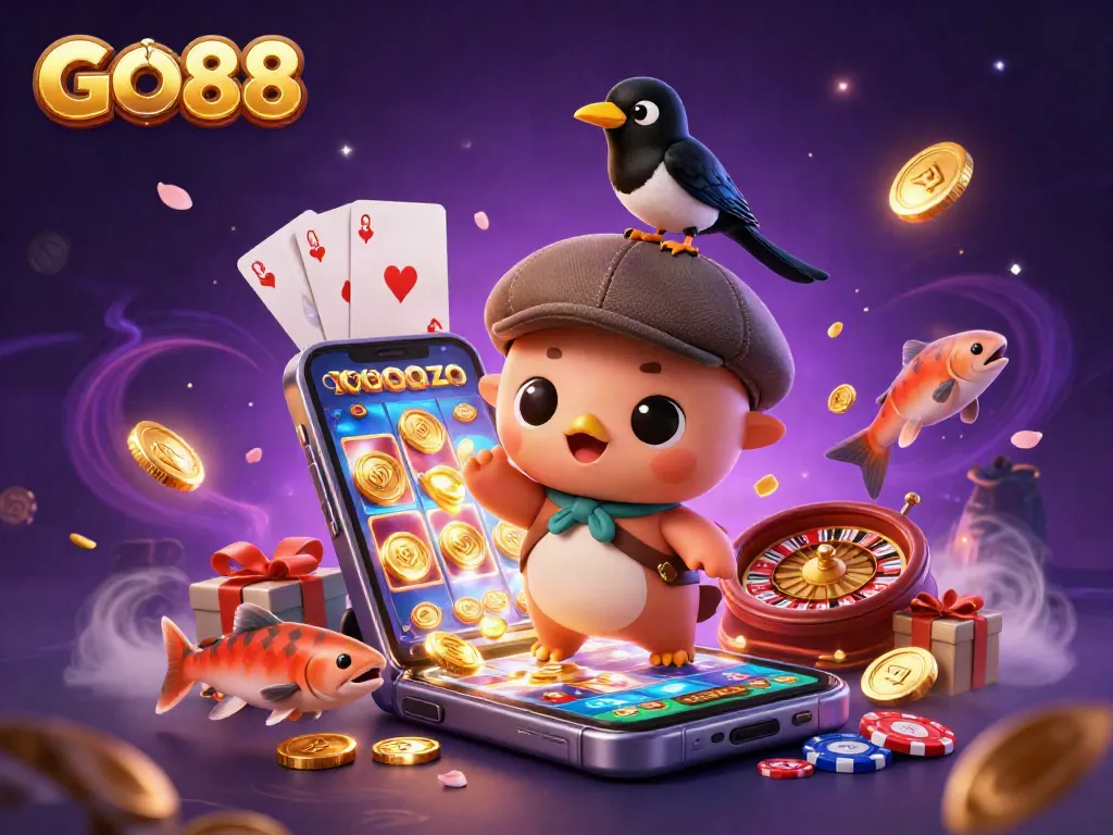 Proven winning strategies at GO88 with engaging colorful slot game visuals and dynamic elements.