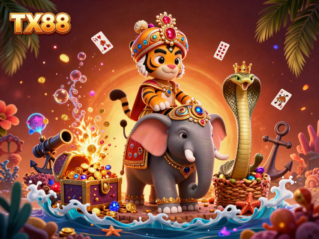 Play at TX88 Casino and enjoy the thrilling underwater adventure with our vibrant gaming elements.