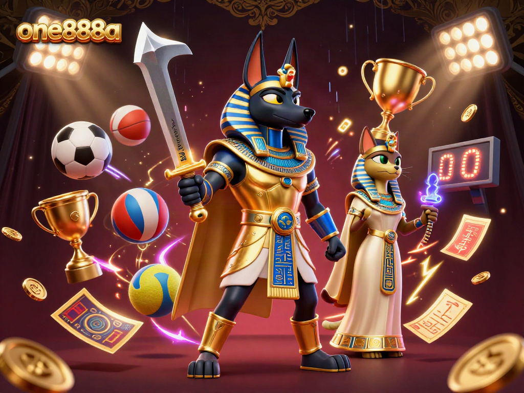 Experience thrilling bets with one888a and ancient Egyptian warriors amidst dynamic gaming elements.