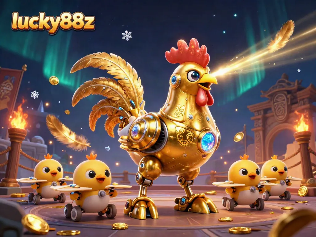 Immerse in the action with lucky88z, showcasing a vibrant 3D casino battle scene featuring unique characters and thrilling gameplay.
