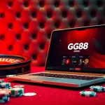Experience the excitement of GG88 with luxurious casino elements prominently displayed.