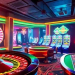 Exciting online casino atmosphere showcasing the fly88 code with vibrant gaming elements.