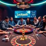 Experience thrilling gameplay at Luckywin casino with engaging poker action and vibrant atmosphere.