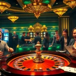 Players enjoying a vibrant casino atmosphere with luck8-themed roulette wheel and engaging gameplay.