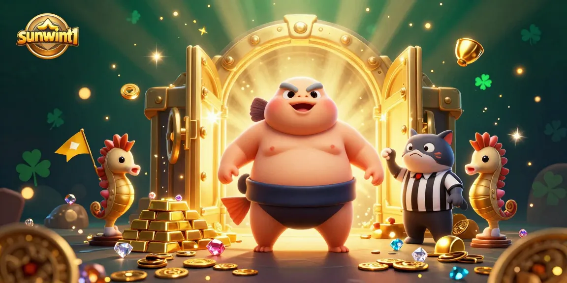 Win big at sunwint1 with a vibrant underwater casino scene featuring treasures and characters.